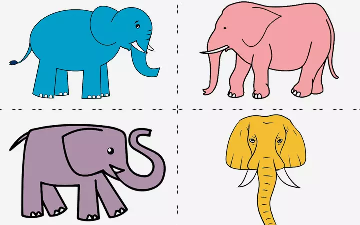 چگونه در چند مرحله ساده و آسان برای کودکان "فیل" بکشیم؛ آموزش کشیدن 4 نوع فیل زیبا و قشنگ